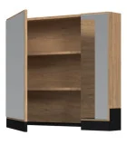 Wall cabinet with mirror DUESA 80/2D, golden oak order